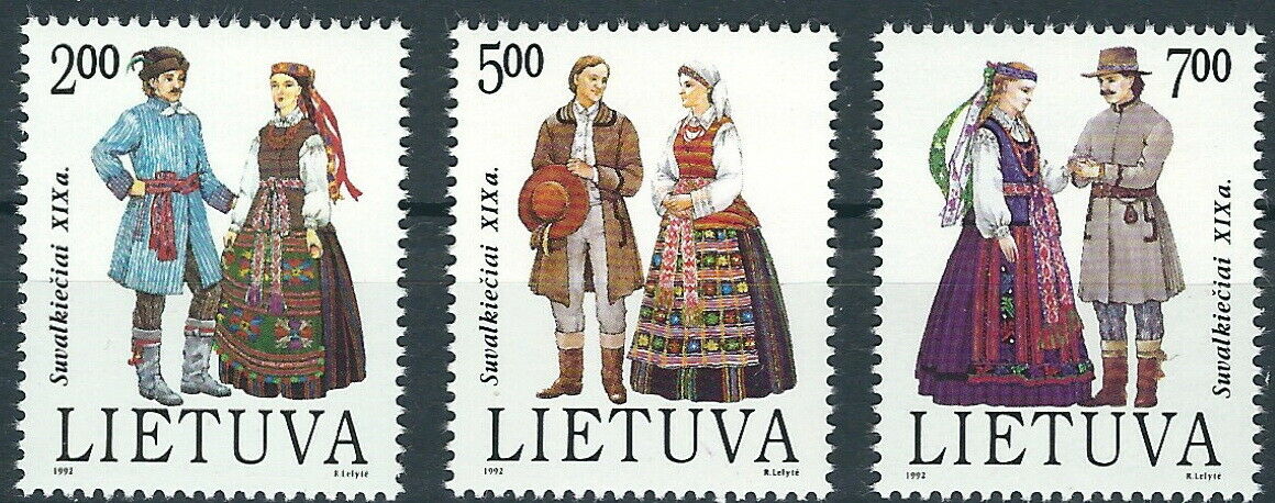 Litauen - Trachten Satz Postfrisch 1992 Mi. 508-510